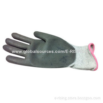ESD Carbon Fiber Gloves with Black PU Coating